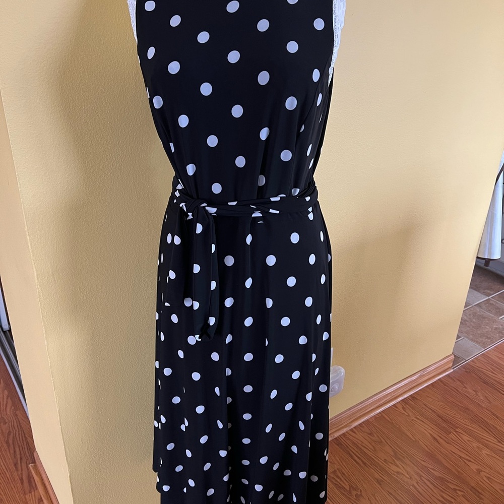 Ralph Lauren Blue Sleeveless Halter Maxi Dress